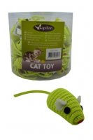 Papillon игрушка для кошек "светоотражающая мышка с погремушкой", желтая (mouse fluorescent yellow)