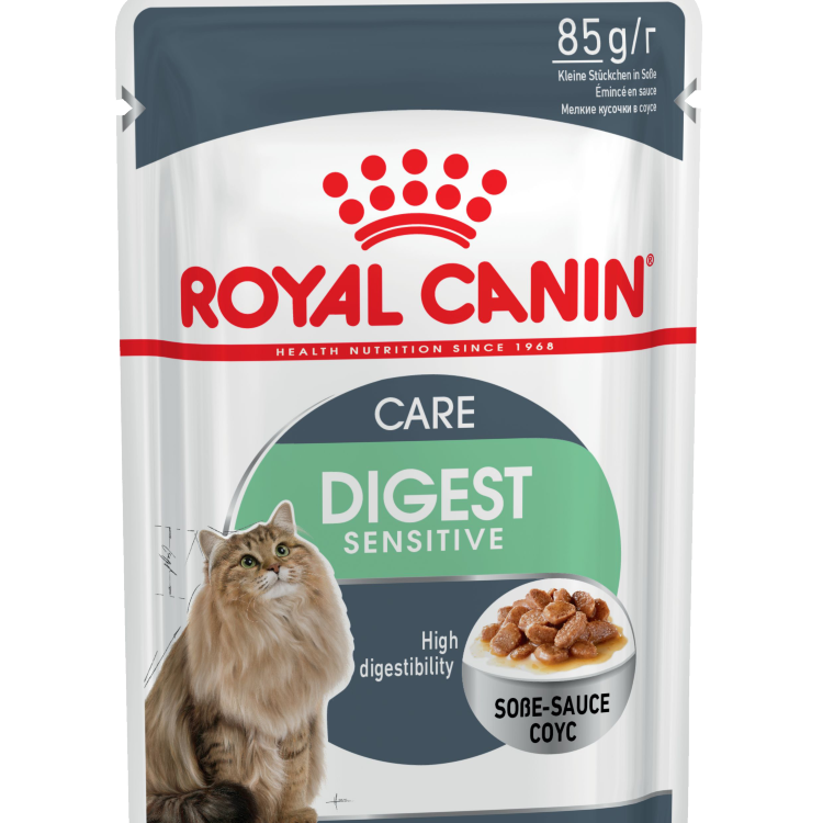 Royal Canin (Роял Канин) digest sensitive кусочки в соусе для кошек 1-7лет: отличное пищеварение