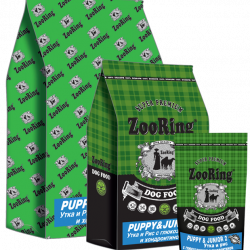 ZooRing (Зооринг) Puppy&Junior 2 утка и рис с глюкозамином и хондроитином