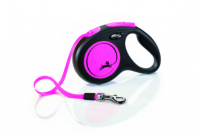 Flexi (Флекси) Рулетка-ремень светоотражающая для собак до 25кг, 5м (New Neon M Tape 5m)