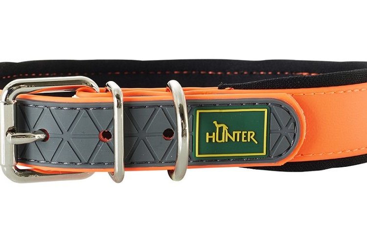 Hunter ошейник для собак Convenience Comfort биотановый мягкая горловина оранжевый неон