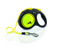 Flexi (Флекси) Рулетка-ремень светоотражающая для собак до 50кг, 5м(New Neon L Tape 5m yellow)
