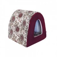 ZOOEXPRESS дом туннель лен + мебельная ткань бордовый