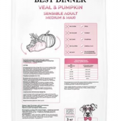 Best Dinner (Бест Диннер) для собак средних и крупных пород Adult Medium & Maxi телятина с тыквой