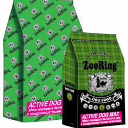 ZooRing (Зооринг) Active Dog Max  мясо молодых бычков и рис с хондрозащитными агентами