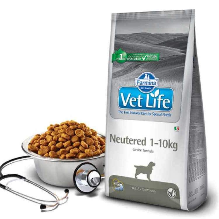 Farmina (Фармина) vet life dog NEUTERED для собак (кастрированных или стерилизованных, весом 1 - 10 кг)