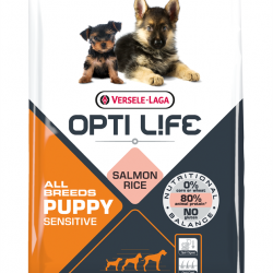 Opti Life (Опти Лайф) Для щенков с чувствительным пищеварением с лососем и рисом (Puppy Sensitive All Breeds)