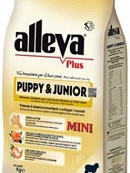 Alleva (Алева) plus gluten free puppy&junior mini Полнорационный корм без глютена для щенков и юниоров мелких пород