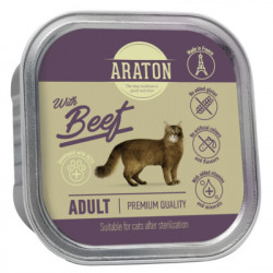 ARATON (Аратон) adult cat with beef Безглютеновые консервы для взрослых кошек с говядиной
