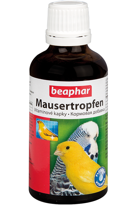Beaphar  mauser-tropfen  витамины д птиц в период линьки
