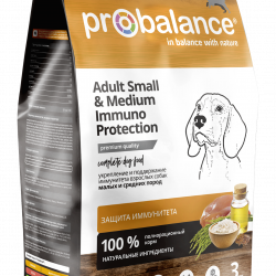 Probalance (Пробаланс) Сухой корм для взрослых собак малых и средних пород, укрепление и поддержание иммунитета