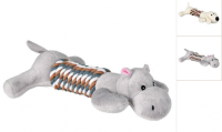 Trixie игрушка для собаки, плюш х б, с веревкой
