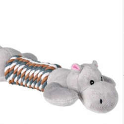 Trixie игрушка для собаки, плюш х б, с веревкой