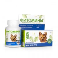 Веда фитомины® с фитокомплексом для шерсти для собак функциональный корм