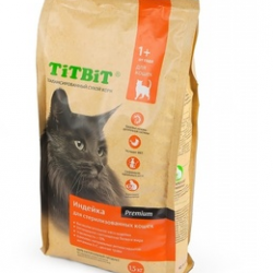 TiTBiT (Титбит) Сухой корм для стерилизованных кошек с индейкой