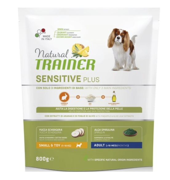 Natural Trainer (Натурал Тренер) Сухой корм для взрослых собак малых пород гипоаллергенный с кроликом (SENSITIVE PLUS)
