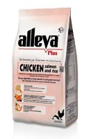 Alleva (Алева) plus gluten free chicken, salmon&rice Полнорационный корм без глютена для собак Курица с Лососем и Рисом