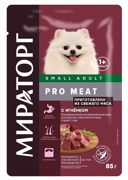Мираторг PRO MEAT пауч соус для собак мелких пород с 1года 85 гр