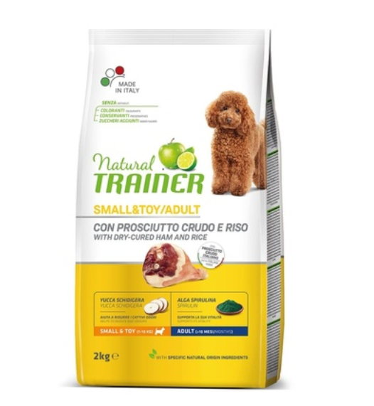 Natural Trainer (Натурал Тренер) Сухой корм для взрослых собак малых пород, сыровяленая ветчина/рис