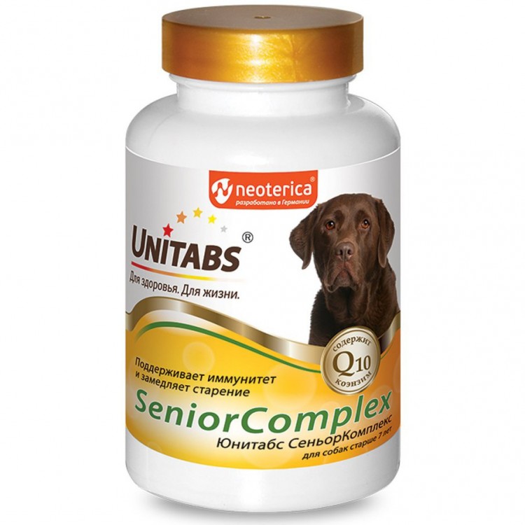 Экопром ЮНИТАБС SeniorComplex Витамины ежедневные для собак старше 7лет 100таб.