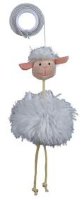 Trixie игрушка для кошки овца с колокольчиком, на резинке, плюш