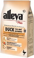 Alleva (Алева) plus gluten free duck, rice&potatoes Полнорационный корм без глютена для собак Утка с Рисом и Картофелем