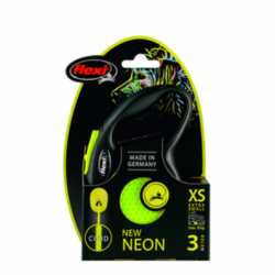 Flexi (Флекси) Рулетка-трос светоотражающая для собак до 20кг, 5м(New Neon M Cord 5m yellow)
