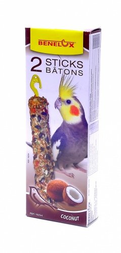 Benelux лакомые палочки с кокосом для длиннохвостых попугаев (seedsticks parakeet coconut x 2 pcs)