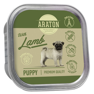 ARATON (Аратон) Puppy canned pet food with lamb Безглютеновые консервы для щенков с ягненком