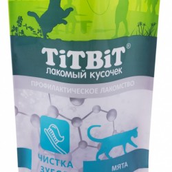 TiTBiT (Титбит) Хрустящие подушечки для кошек с мясом утки для чистки зубов 15407