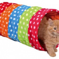 Trixie тоннель для кошки , флис, горошек