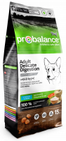 Probalance (Пробаланс) Сухой корм для собак всех пород, профилактика нарушений пищеварения, с лососем и рисом
