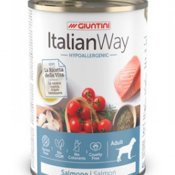Italian Way (Итальян Вэй) Консервы для собак с чувствительной кожей с лососем,томатами и рисом